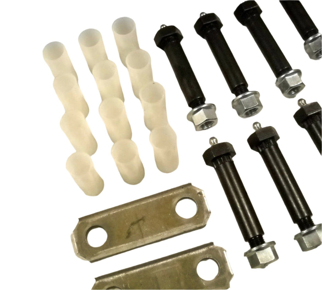 Greaseable Tri Axle Trailer Spring Suspension Rebuild Kit Camper Repair Wet Bolt (SRK-3A-WB-LE)