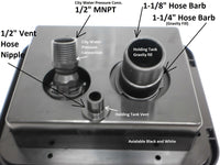 Black Gravity Plastic City Water Tank Inlet Hatch Camper Trailer RV Lock Door (VAL2004BKBU)