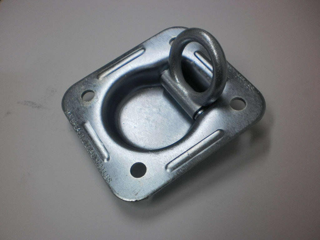 10- 1/2" Thick Recessed 5000# D Ring with Backing Plates & Bolts Car Trailer Pan (RR5K-LOTOF10)