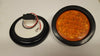 TWO 4" Round Dual Function 12 Diode Amber Amber LED Light Kit 3 Prong Trailer RV (J-4512-AK-LOTOF2)