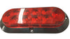 ONE - 6” Oval Red Flange Surface Mount Stop Turn Tail 10 LED Trailer Light (J-66-FR)