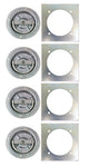 4 - Recessed Full 360 Swivel 6000 Rated D Ring Tie Down w/ Backing Plate Trailer (RR06-BP-4)