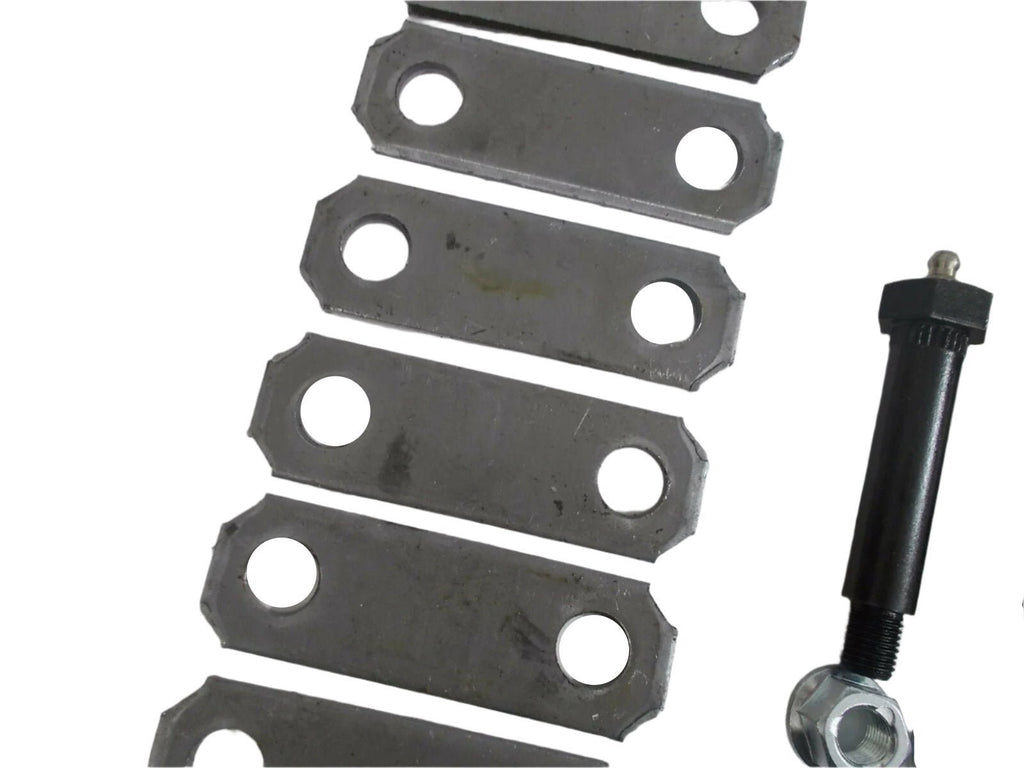 Greaseable Tandem Axle Trailer Suspension Rebuild Kit Wet 3/4 Center Bolt, 2.562" Shackle Straps, EQ 458 (SRK-TA-WB-458)