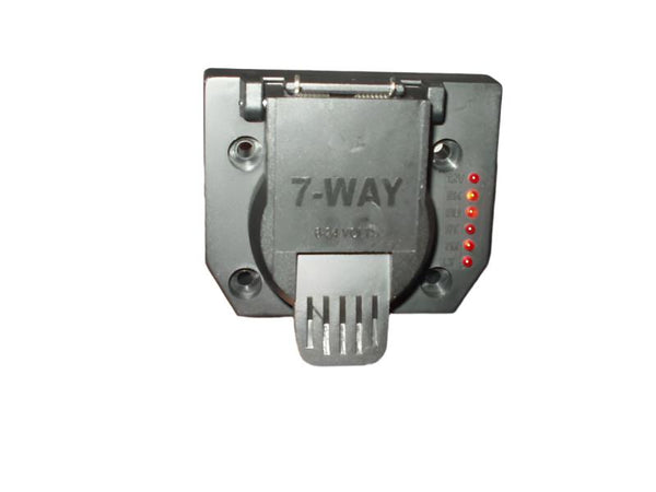 7 Way Truck End Connector Plug Built In LED Tester Female - Foto 9