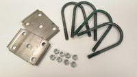 FOUR- 1/2" U bolt  trailer axle spring mount 5200# 6000# GD 3"x 6-1/2" kit  (UBK-5200-R)