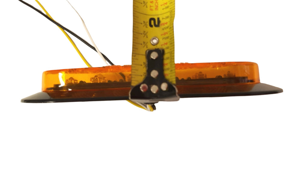 6 (SIX) 6” Oval Flange Surface Mount 10 LED Lens Amber Truck Trailer Light (J-66-FALOTOF6)