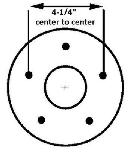 Basic Kit 5x4.5 Drum 3500# 10" Electric Backing Plate Left Side Only Trailer (94545-B-IMP-L)