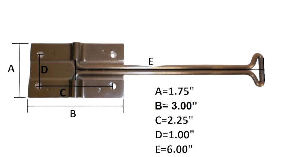 6" Stainless Steel Door Hold Back Hook Keeper Stop Stopper Trailer Camper RV  (LDH5006SS)