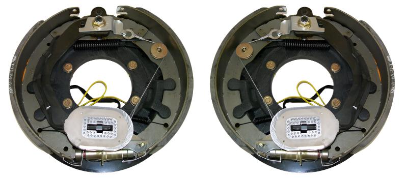 Pair of Rockwell Quality 12-1/4 x 3-1/2 Electric Brake 5 Hole Backing Plate 10K (4738-P)