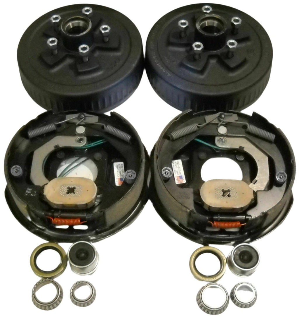Add Trailer Brakes Kit – 3500 lb Axle, 5 on 4.5 Bolt Pattern, Electric Manual Adjust, Genuine Dexter Drums & Backing Plates (94545-B-DEX)