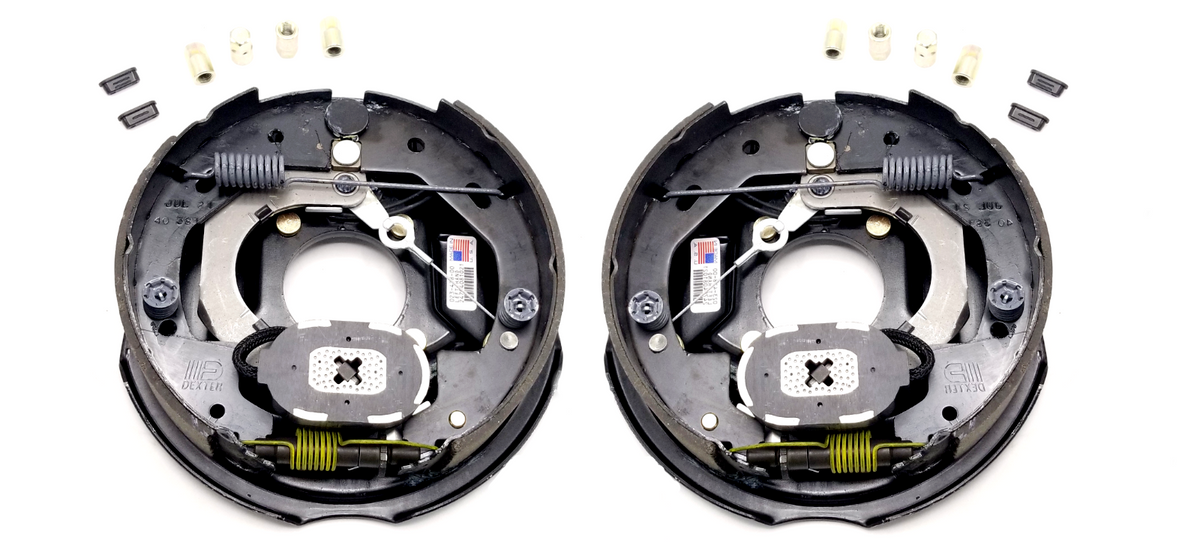 Two - Dexter 4,400 lb Self-Adjusting Electric Trailer Brakes 10" x 2-1/4" – 4-Bolt Mounting (K23-478-479)