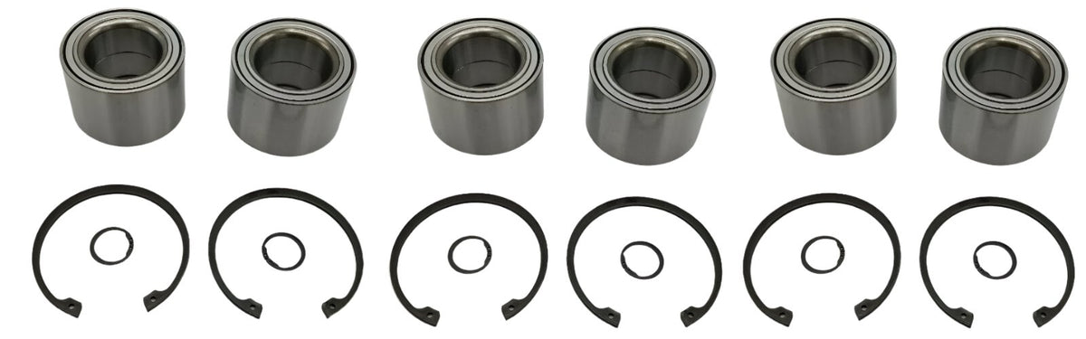 6 Pack of 50mm Bearing Cartridge Kits w/Snap Rings Fits Dexter Nev-R-Lube Trailer Axle Hubs 8-385 8-389 8-402 (T508454-Kitx6)