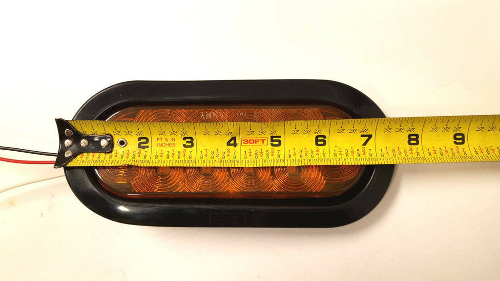 TWELVE 6" Oval Amber LED Park Turn Tail Multi Function Lights Trailer Truck RV  (J-66-AK-LOTOF12)