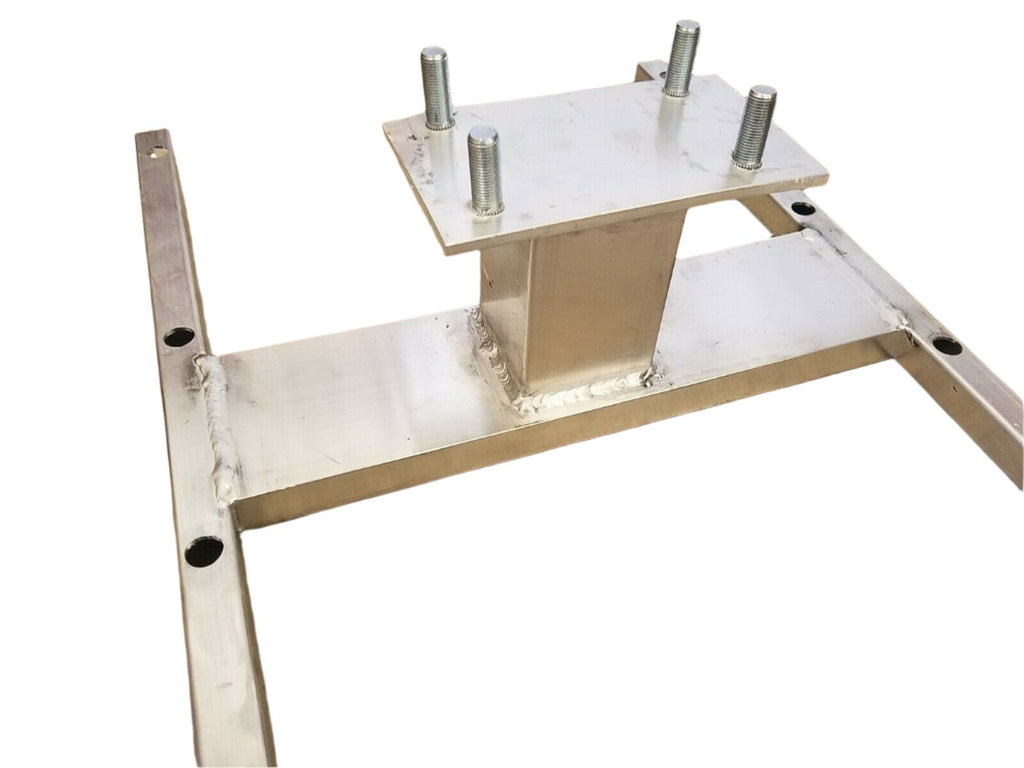 Aluminum H-Mount Spare Tire Carrier – 6-Lug Wheel, 16? Stud Spacing Trailer Mount (STC-AH-16-6-KIT)