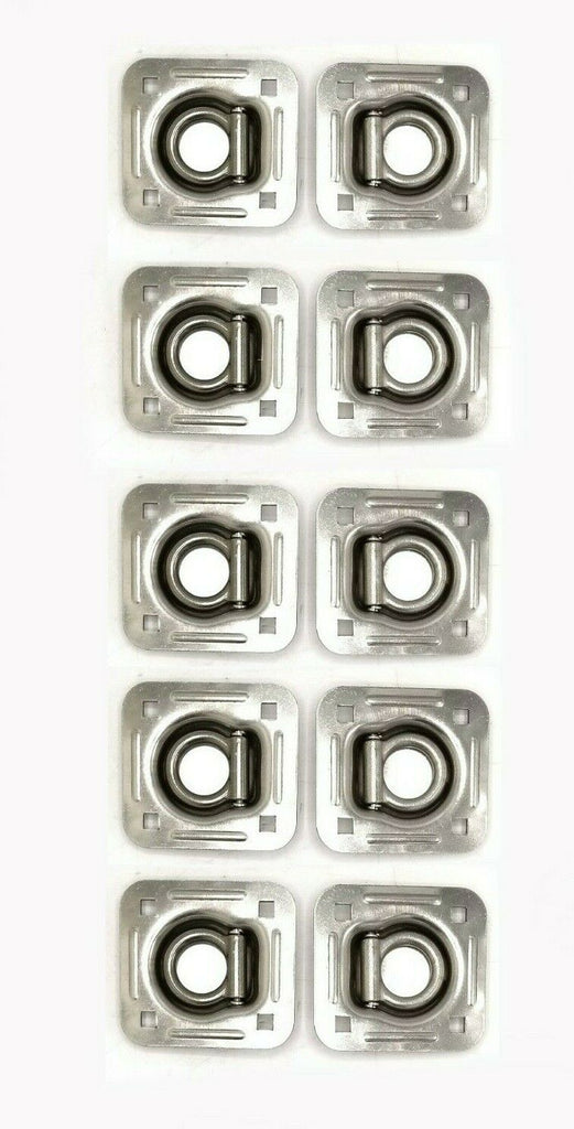 10 - 5000# Stainless Steel 4 Bolt Recessed D Ring Rope Tie Down Chain Trailer (RRS5-10)