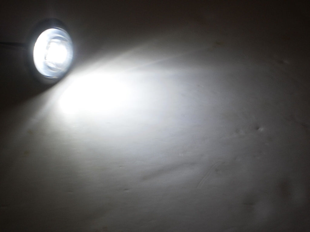 1" Round White Clear Innovative Shorties Marker Clearance Hot Bullet Trailer  (011-5530-1)