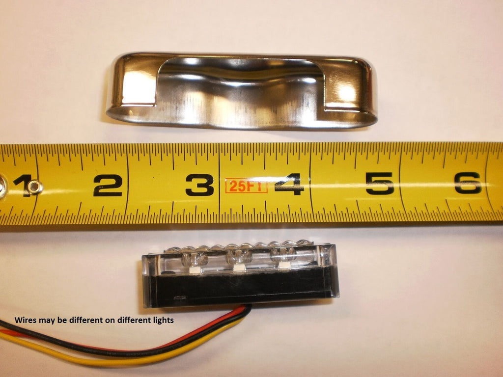1  -USA TecNiq  Red Clear EON LED Dual Function STT Motorcycle W/vert SS Mount  (E03-D003-1 + E03-0SH0-1)