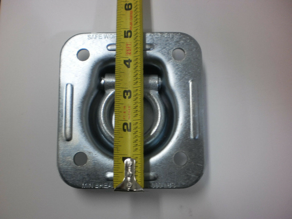 10- 1/2" Thick Recessed 5000# D Ring with Backing Plates & Bolts Car Trailer Pan (RR5K-LOTOF10)