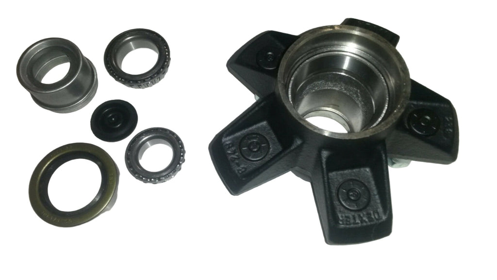 2x Genuine Dexter 5x 4-1/2 Lug Trailer Hub 3500# Axle Complete Bearing Kit Idler (K08-248-90-KIT-2)