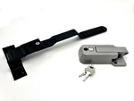 Black Swivel Cam Bar Trailer Latch Handle Door Cambar Cargo W/ Gray Lock (CB-BLK-CBLG)