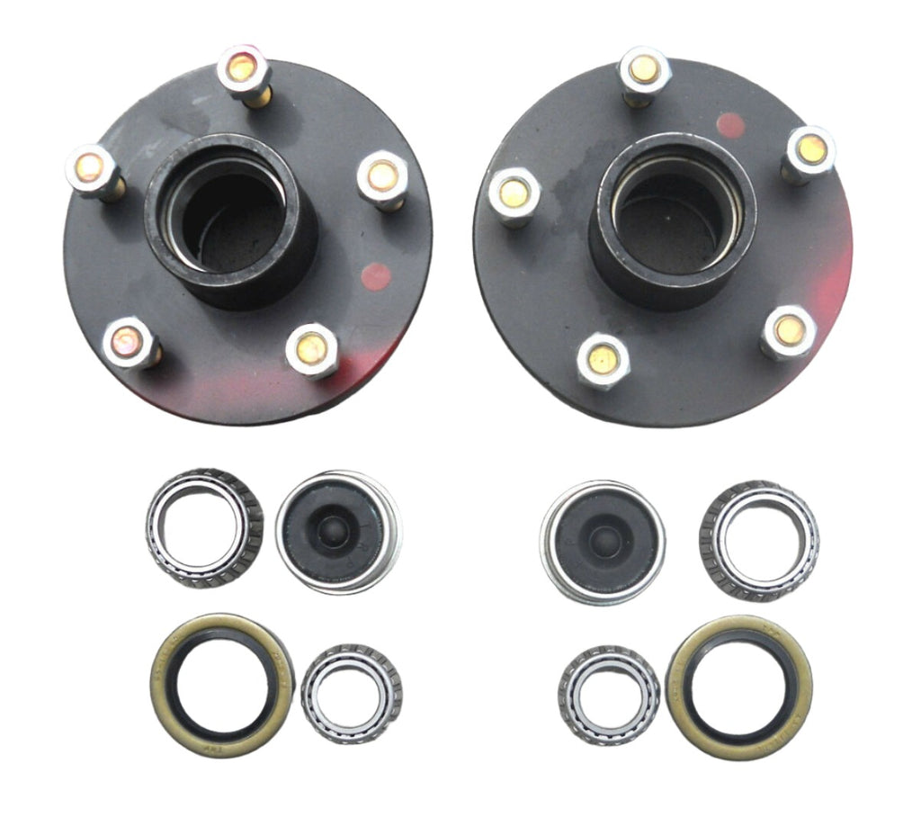 2- 5x5 Idler Hubs with 3500# Bearing Kits Replace Trailer Axle fits Dexter ALKO (SH2RV550-KITX2)