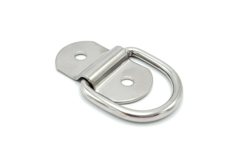 4 - 3/16" Stainless Steel Tie Down Lashing D Rings 1000# Rated Trailer  (SS10-L4)
