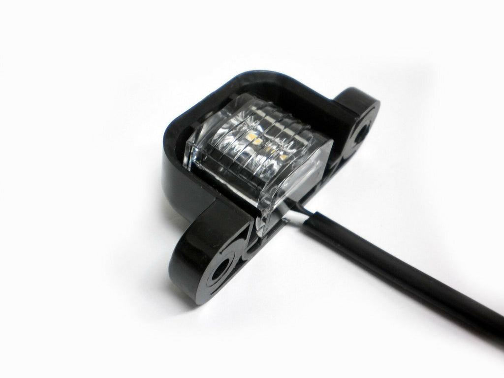 TecNiq LED License Plate Light Black Camper Trailer Map Step Short L11 USA (L11-WB00-1)