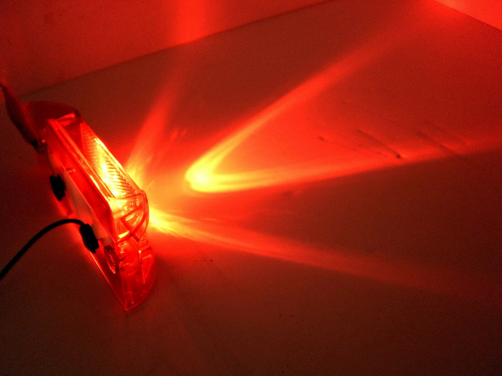 TWO- LED Marker Clearance Light, Large 2 x 6 RED reflective J485 Trailer Truck (J-485-R-LOTOF2)