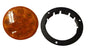 4" Round 12 Diode Amber LED Light Kit with 4" Round Black Recessed Flange Mount  (J-4512-AK + J-40-FB)