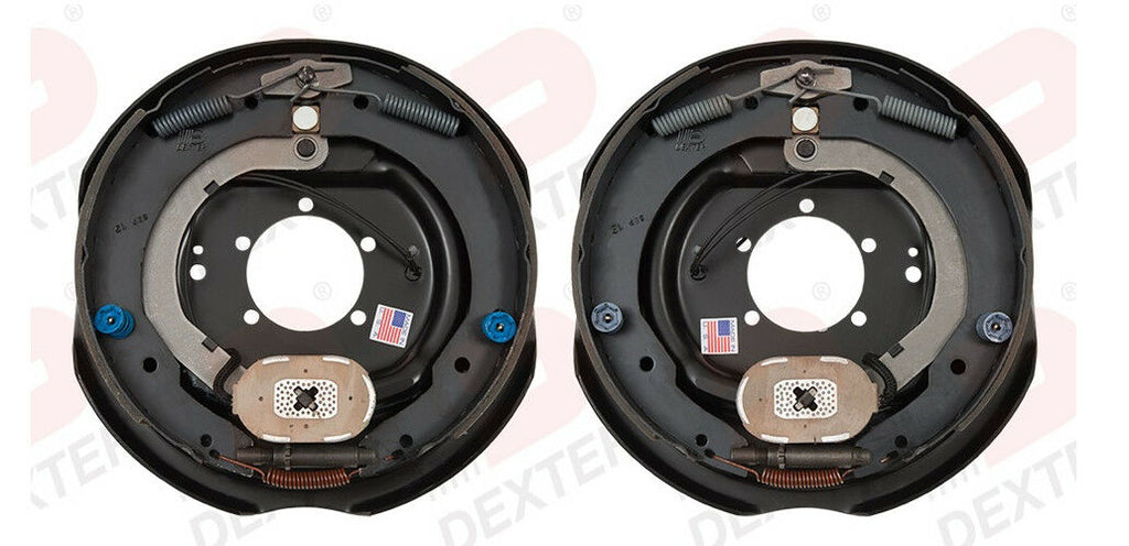 Pair of Dexter Genuine 7000# Trailer Electric Brake Backing Plate 12 x 2 (023-180-181)