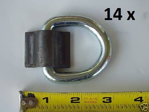 14 - 3/8" D Ring 5000# Weld On ATV Motorcycle Rope Tie Trailer Truck (WR15-LOTOF14)