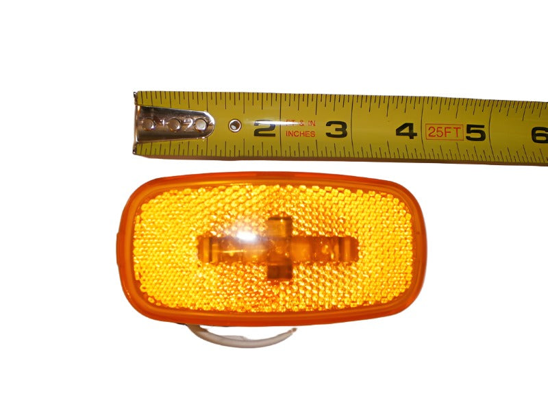 2 - Jammy Marker Light LED J-626/625 Amber 4" x 2" reflex lens Trailer Camper (J-625-A X 2)