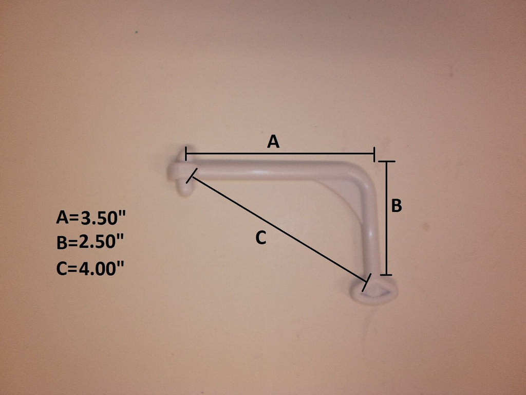 White 90 Degree Angle Door Hold Back Hook Keeper Stop Stopper Trailer Camper RV  (MD490W)