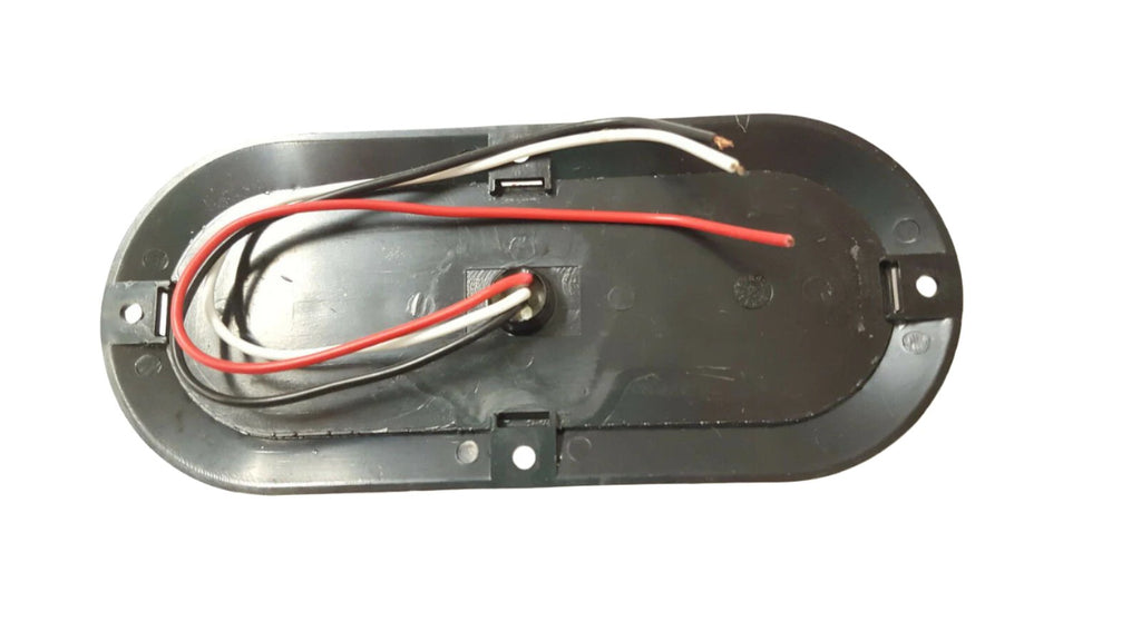 ONE - 6” Oval Red Flange Surface Mount Stop Turn Tail 10 LED Trailer Light (J-66-FR)