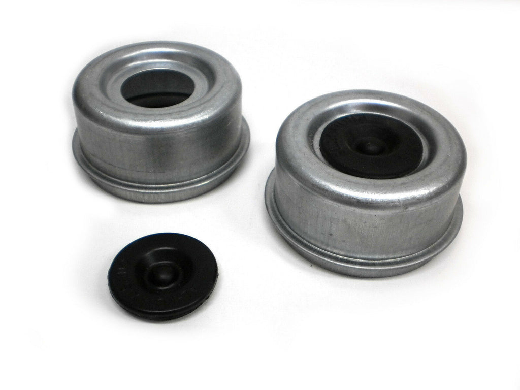 TWO - 2.71-2.72 Trailer Axle Dust Cap Cup Grease Cover RV Camper EZ Lube (DC-275LK-2)