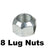 8 x 5/8" Cone Lug nuts for 5/8" stud trailer axle hub Dually & 17.5 wheel w/ring (6-109x8)