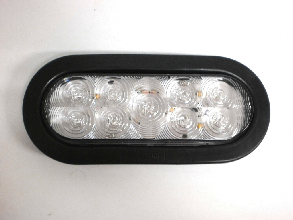 TWO Maxxima 6" Oval Red Clear LED Stop Turn Tail Light Truck Trailer RV  (M63322RCL-KIT-LOT2)