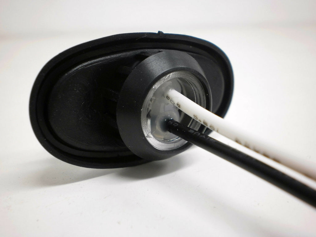 TEN - 2" Red Clear 3/4 Oval Frosted Lens LED Clearance Marker Trailer Truck Light (HD21002SMDRC-FL-LOTOF10)