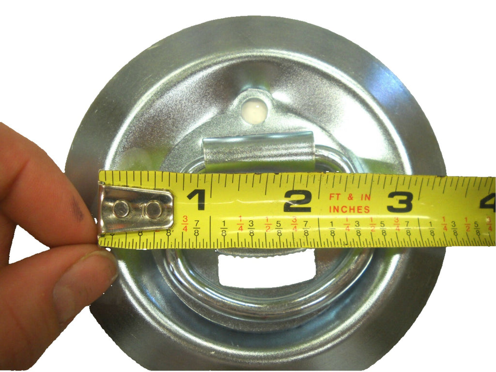 4 - 4" Round Surface Mount D Ring Loop Rope Chain Tie Down Trailer 800# (RR08-LOTOF4)