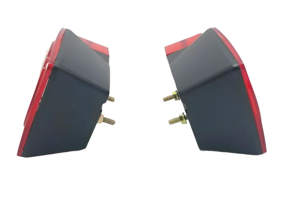 Pair Incandescent Box Light Over 80" Red Stop Turn Tail Boat RV Camper (J-2034 + J-2034-L)