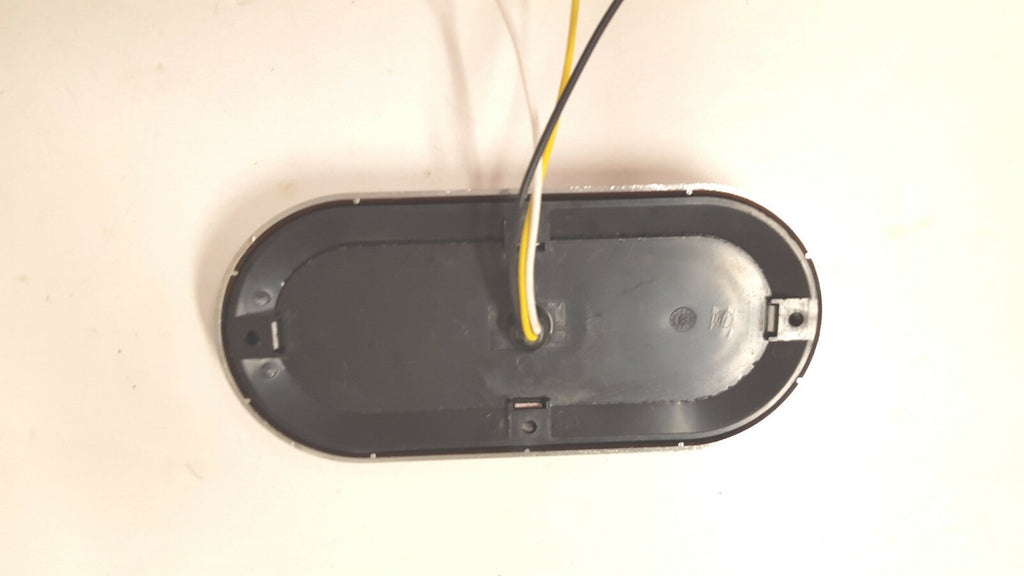 Two - 6” Oval Flange Surface Mount 10 LED Lens Amber Light Chrome Bezel Truck (J-66-FA + J-65-BZ-CLOTOF2)