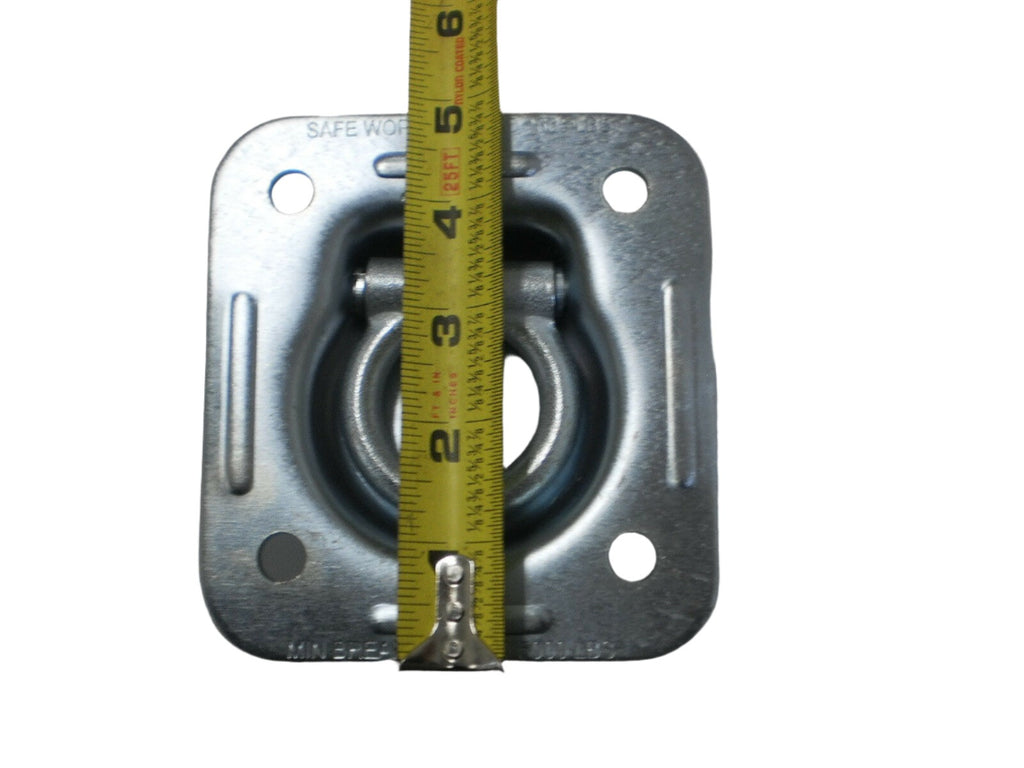 6 - 1/2" Thick Recessed 5000# D Ring Kits w/ Backing Plates & Bolts Car Trailer (RR5K-LOTOF6)