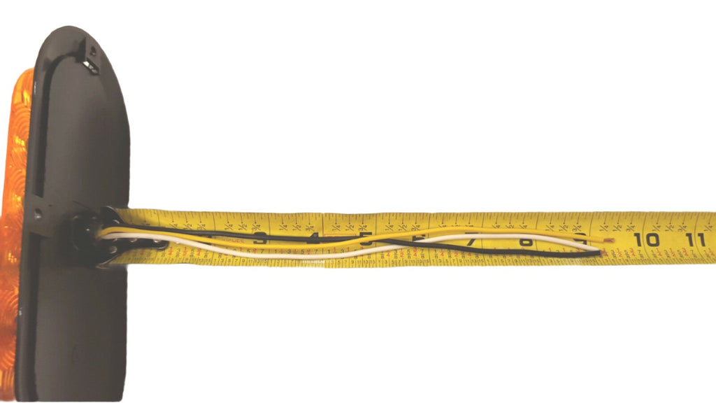 6 (SIX) 6” Oval Flange Surface Mount 10 LED Lens Amber Truck Trailer Light (J-66-FALOTOF6)