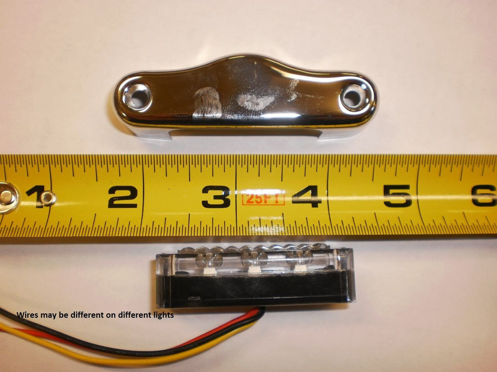 1  -USA TecNiq  Red Clear EON LED Dual Function STT Motorcycle W/vert SS Mount  (E03-D003-1 + E03-0SH0-1)
