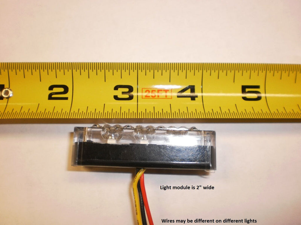 1  -USA TecNiq  Red Clear EON LED Dual Function STT Motorcycle W/vert SS Mount  (E03-D003-1 + E03-0SH0-1)