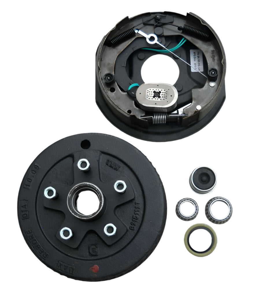 Basic Kit 5x5 Drum 3500# 10" Self Adjusting Backing Plate Left Side Only Trailer (94550-B-FSA-IMP-L)