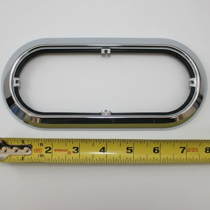 Chrome Bezel Trim Ring 6" Oval Surface LED Light J-65 (J-65-BZ-C)