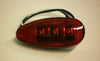 Red LED Teardrop Marker Light Chrome Cab Roof Marker Clearance Light (J-315-R)