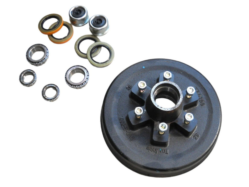 Add Brakes Trailer Axle Rebuild Kit 6 x 5.5 Lug Electric Brake Backing 5200 6000 (92655-B-IMP)