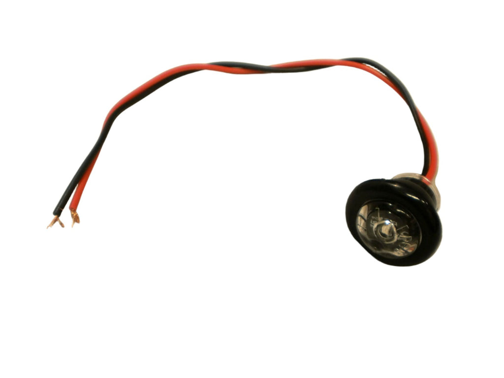 10-Red Clear  3/4" LED Clearance Side Marker Bullet Trailer Light Truck PC Fire (J-51-RC-L10)